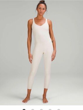 lululemon athletica Align ribbed Cream Scoop-Neck Jumpsuit